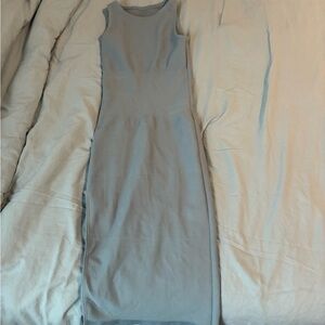 Elegant Blue Sleeveless Dress